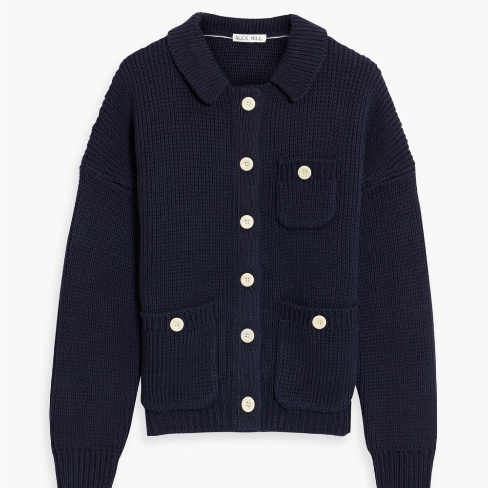 Alex Mill Navy Blue Button-Up Cardigan